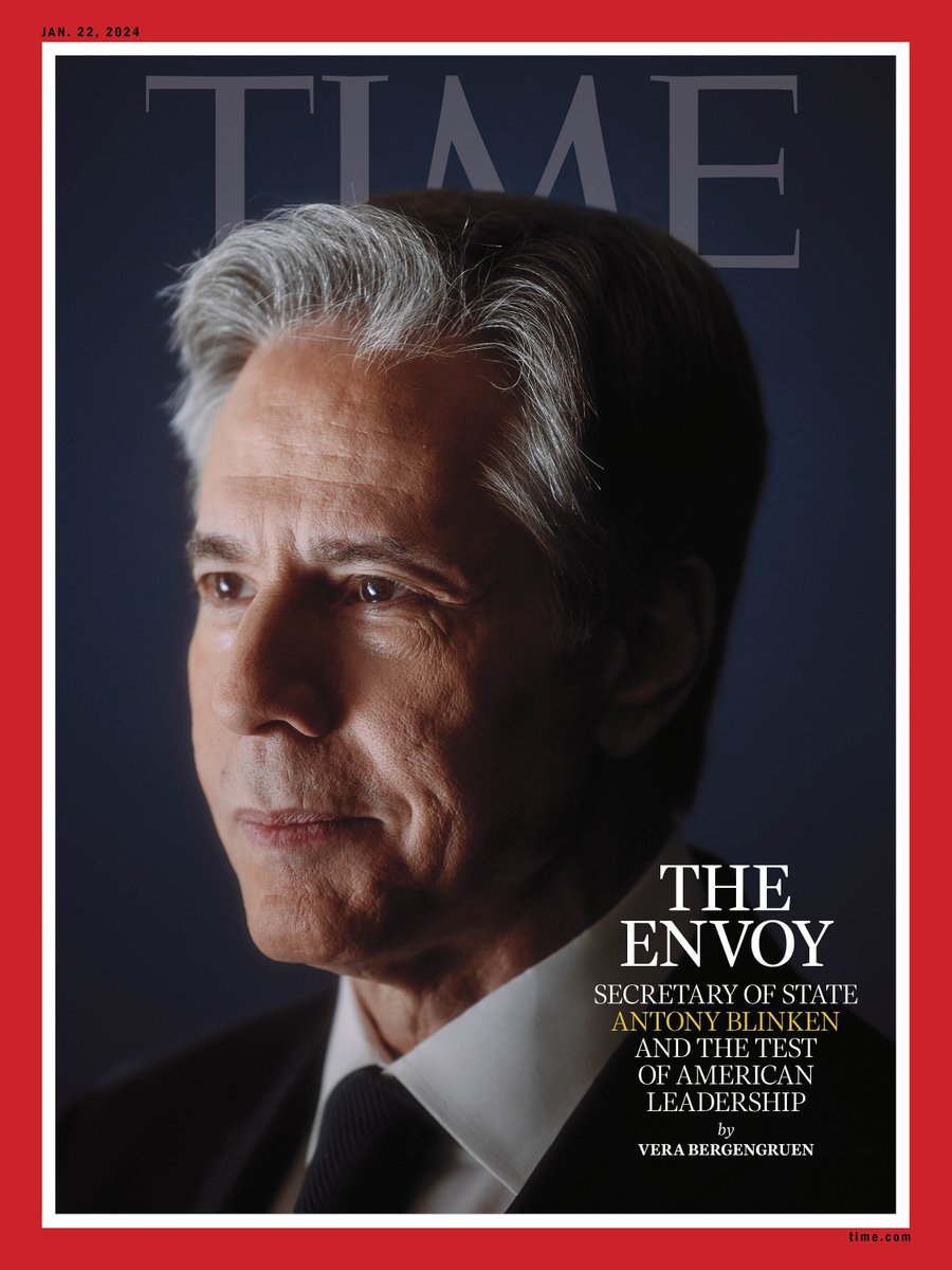 TIME's tweet photo. TIME's new cover: Secretary of State Antony Blinken and the test of American leadership https://t.co/5hT13SoqUz https://t.co/S8Rx1pSeU3