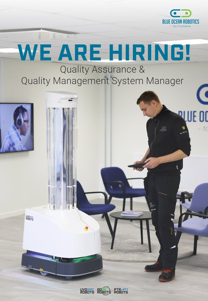 BlueOceanRobot's tweet image. We are hiring a Quality Assurance and Quality Management Systems Manager! 📢
We are looking for an experienced individual to join Blue Ocean Robotics as a Quality Assurance and Quality Management Systems Manager. 
Interested? Learn more and apply here:
👉🏼 hubs.ly/Q02g6n180
