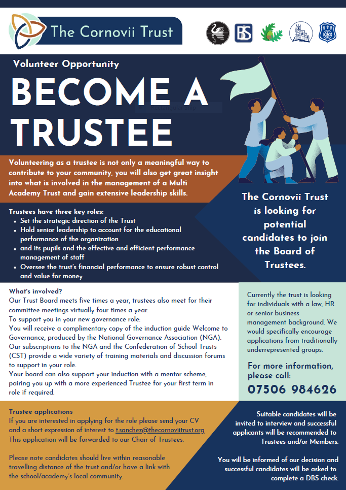 The Cornovii Trust is looking for potential candidates to join the Board of Trustees. If you or someone you know are interested do please get in touch.