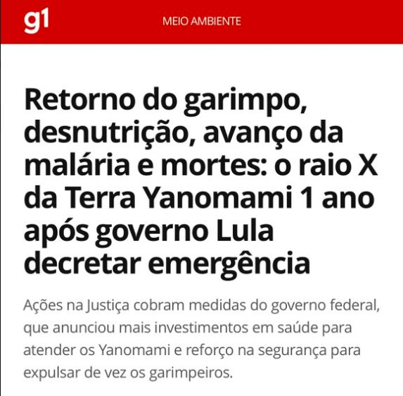 taoquei1's tweet photo. Amazônia, yanomamis e mulheres:
Como lule usou a população como massa de manobra, em 3 materias: https://t.co/tQOQYkCS4Q