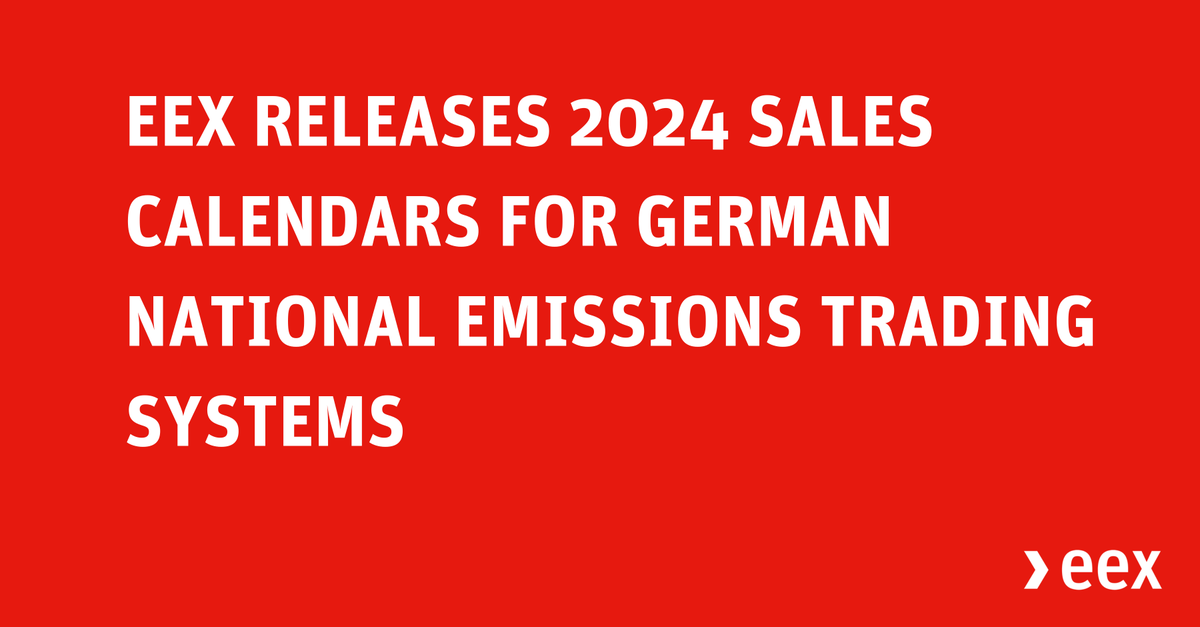 We published the sales calendars for the German national Emissions Trading System (nEHS), in coordination with the German Emissions Trading Authority (DEHSt).

For more details, including timings, have a look on our website 👇

eex.com/en/markets/tra…