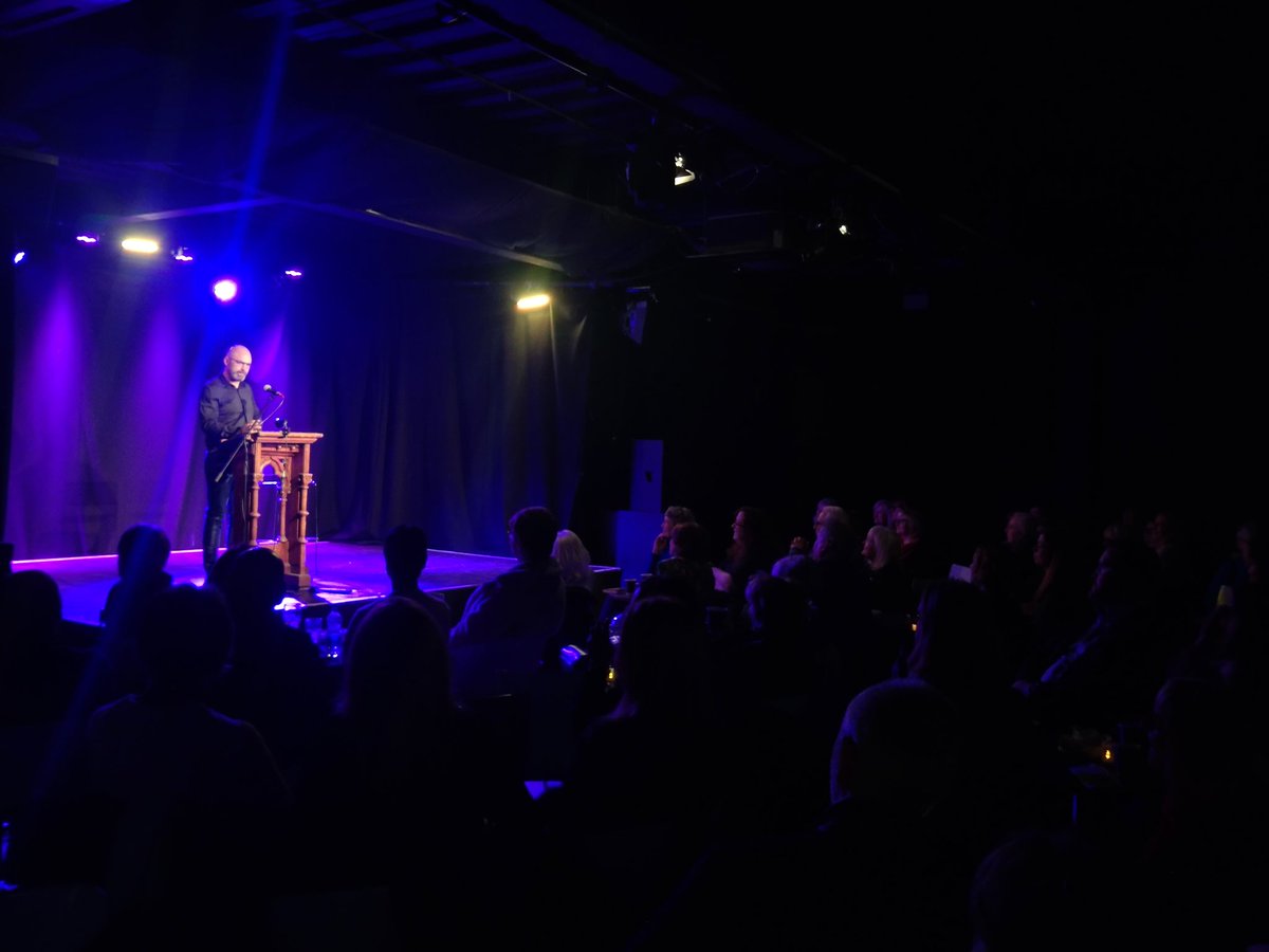 Cqaf's tweet photo. Thursday Lunchtime with DONAL RYAN... #OTL24 #FullHouse #BELFAST #FESTIVAL @BlackBoxBelfast https://t.co/Sm62zBM8T0
