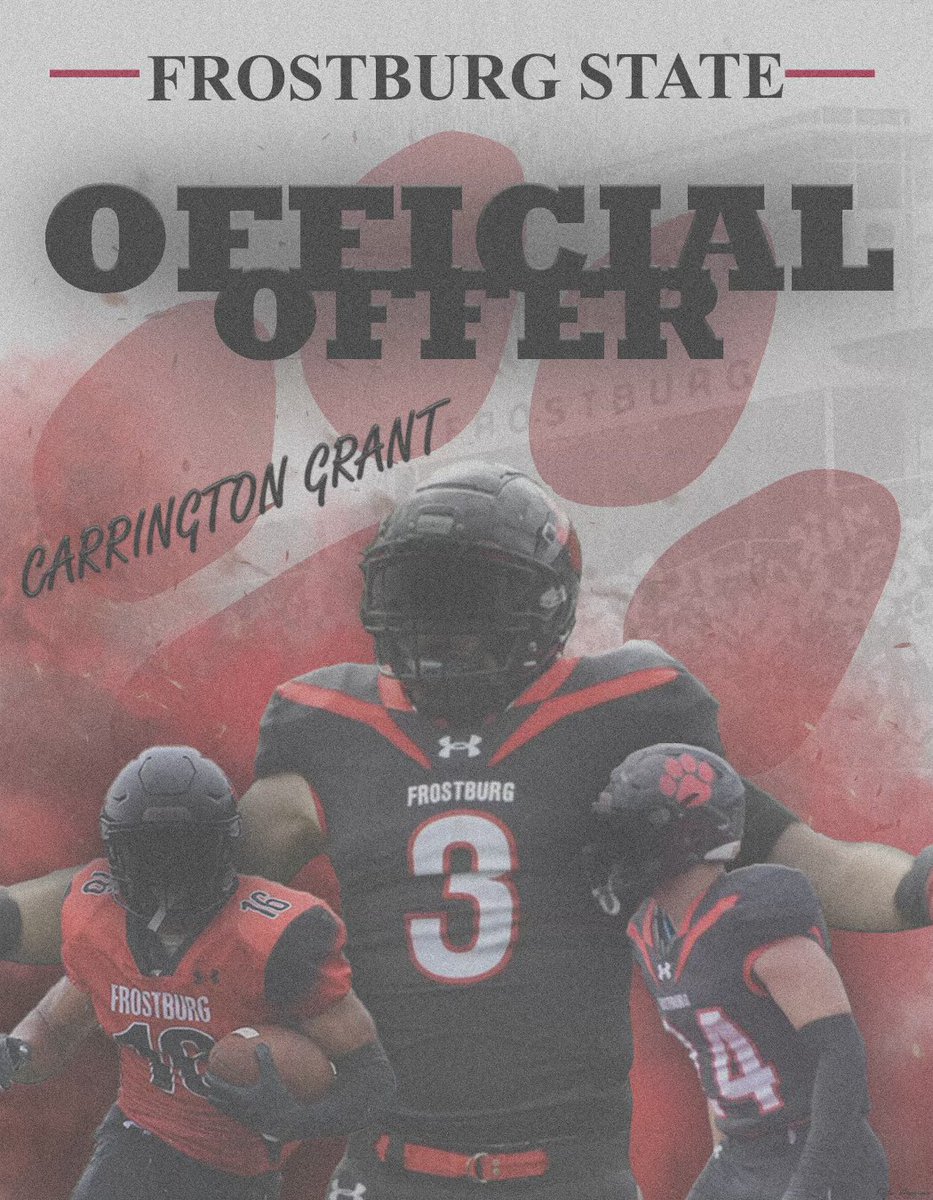 CarrZone's tweet photo. After a great official visit, I am blessed to receive an offer from @FrostburgFB!! #GoBobcats @_coachwiggs @coach_ewags @Coach_Parrish56 https://t.co/RwEptVrImY