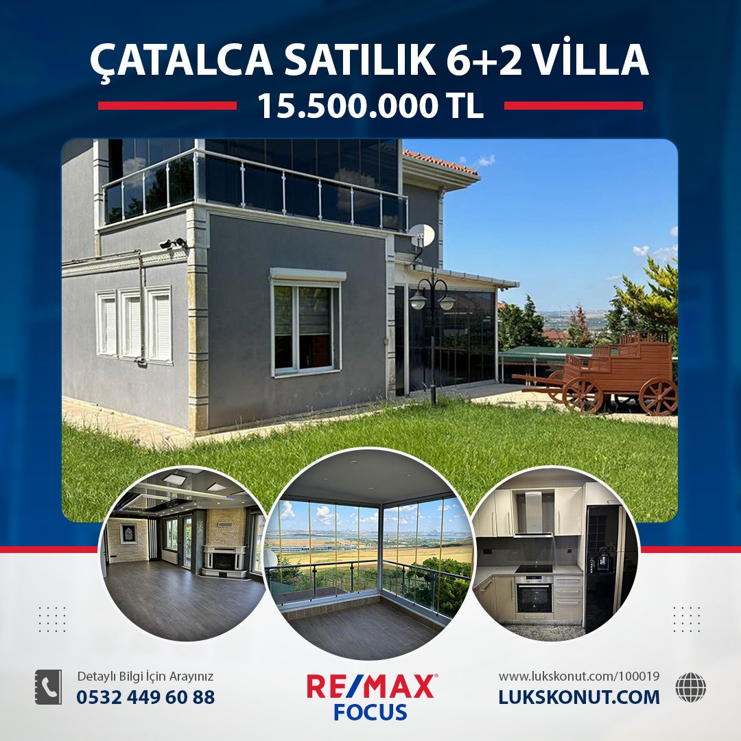 Çatalca Dostkent Sitesi Satılık 6+2 450m² Villa.
lukskonut.com/100019

#remax #remaxtürkiye #remaxturkiye #emlak #gayrimenkul #istanbul #çatalca #dostlarkentsitesi #satılıkvilla #satilikvilla #lukskonut #lükskonut #coldwell #coldwellbanker #century21 #turyap #kellerwilliams