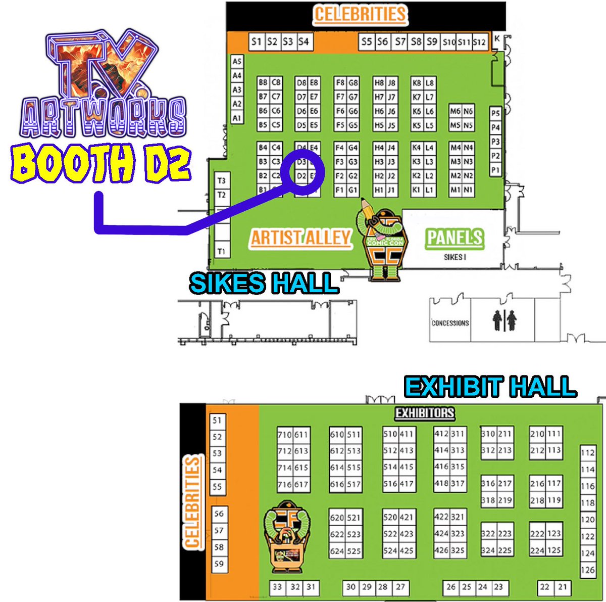 TvArtworks's tweet photo. @CentralFlaCon in Lakeland, FL is coming next weekend! I’ll be in #ArtistAlley at booth D2 in Sikes Hall. Come say hi! https://t.co/EKy4dldbwZ