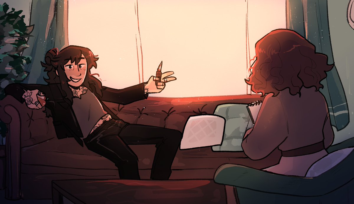 AND!! another piece i did for <a href="/SteddieZine/">STEDDIEZINE: Going Steady Zine @ PROJECT COMPLETE</a> , this one is an insert for @futureboy_ao3 's fic <3 🔗 in replies