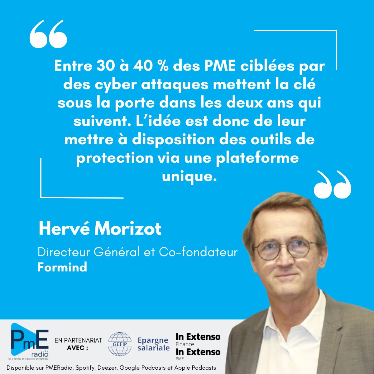 [INTERVIEW] 🎙️
🔊Ecoutez sur : lnkd.in/eiZ6kamS
Pauline Riglet interviewe Hervé Morizot, Directeur Général et co-fondateur de <a href="/Formind/">Formind</a> qui nous livre son #expérience sur <a href="/pmeradio_tv/">PMERadio_tv</a>
🤝En partenariat avec #GEFIP et <a href="/InExtensoFT/">In Extenso Finance</a> 
👉Nos #podcasts : btobradio.tv
