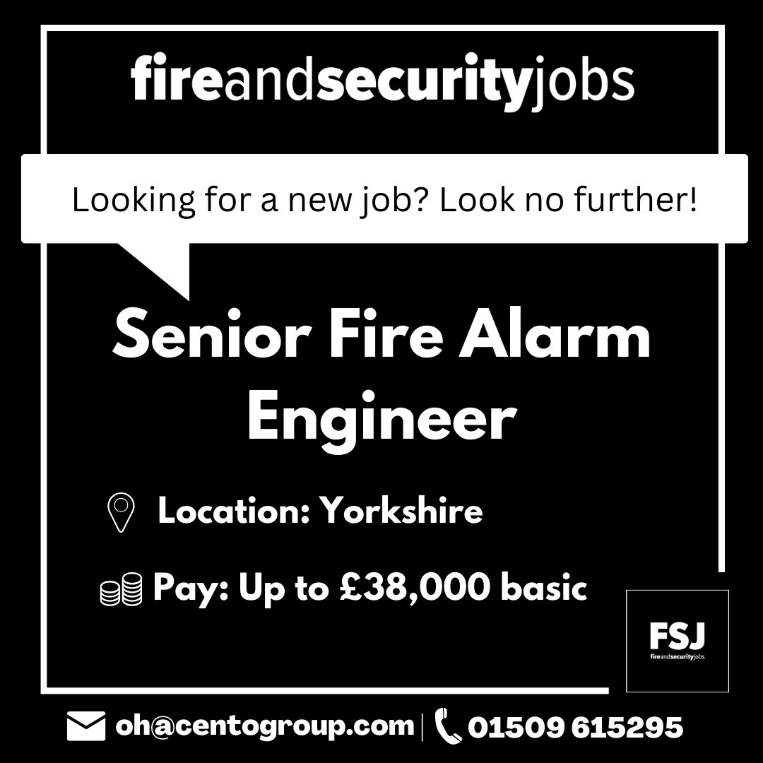 firesecjobs's tweet photo. Are you looking for a new opportunity? 🎉
Want to earn up to £38k basic? 💸

Contact Owen Hennessey ⤵
📞 01509 615295  | 📧 oh@centogroup.com

#seniorfirealarmengineer #job #jobs #jobvacancies #fireandsecurity #fireandsecurityjobs https://t.co/0tS9qAjANf