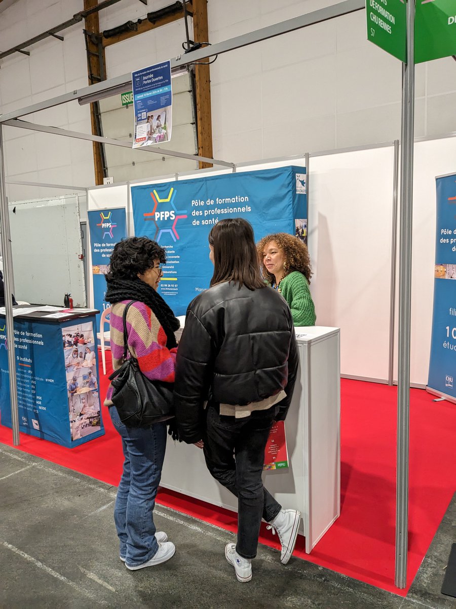 [En direct du salon de l'étudiant]
 🗣️Etudiants et formateurs du PFPS, filières IFSI et IFMEM, vous attendent jusqu'à samedi au parc des expositions de Rennes pour répondre à vos questions !