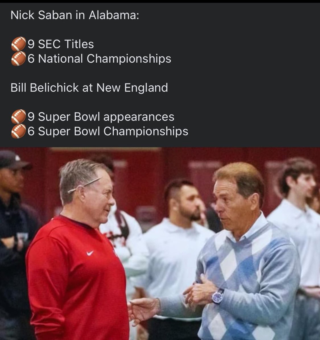 As above, so below #riggednfl #NickSaban #billbelichick #riggedsports