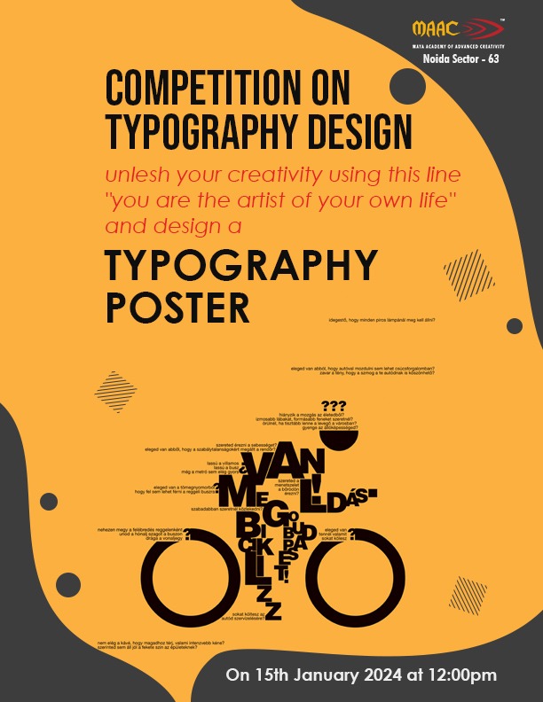 maac_noida's tweet photo. Are you a talented typographer with a passion for the art of lettersโ
โจ #๐ aacnoida63 invites you to showcase your typographic prowess in our ๐ง๐๐ฝ๐ผ๐ด๐ฟ๐ฎ๐ฝ๐ต๐ ๐๐ผ๐บ๐ฝ๐ฒ๐๐ถ๐๐ถ๐ผ๐ป!
#award #Typography #JoinMAAC #maac #noida #delhi #maaccourse #ghaziabad #maacnoida https://t.co/F7YKgGwPNr