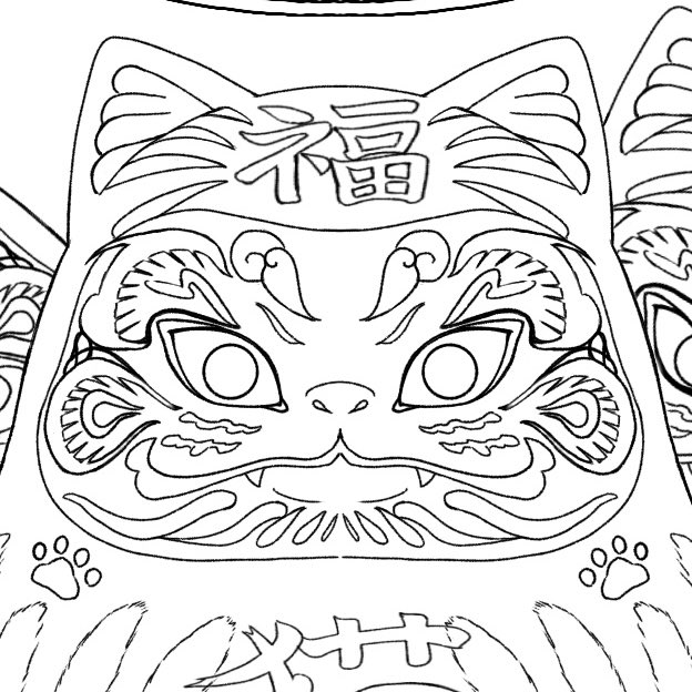 にゃんこダルマ #wip