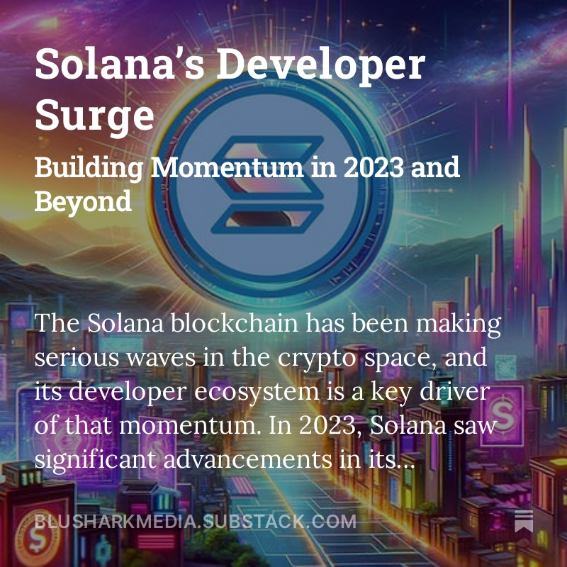 It would appear that things have gotten much better for <a href="/solana/">Solana</a> lately as #developers are helping the #blockchain make serious new moves

blusharkmedia.medium.com/solanas-develo…