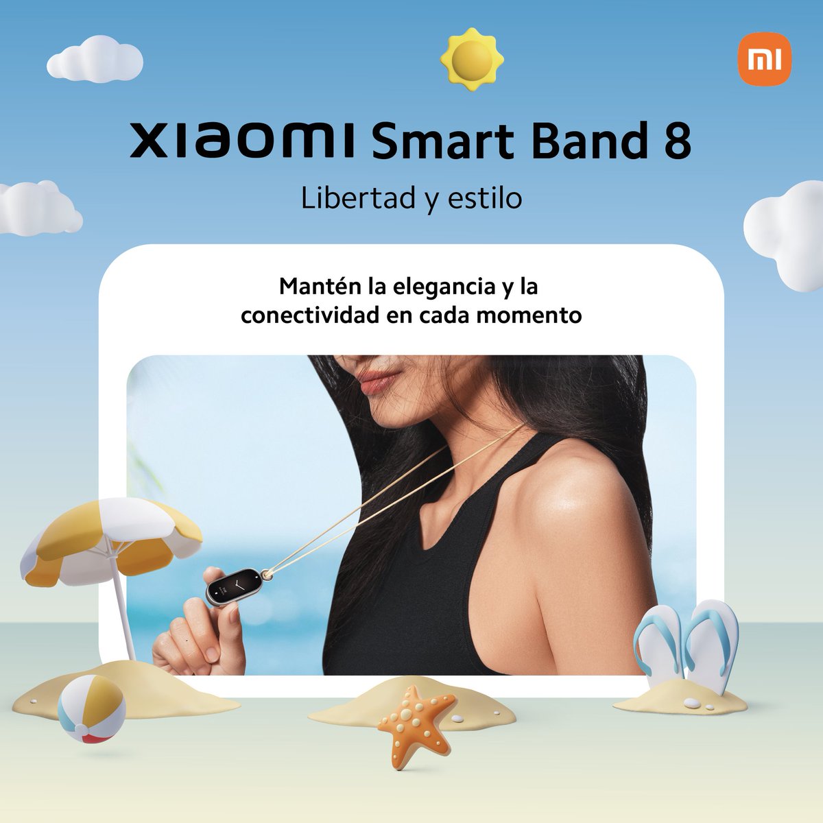 XiaomiChile's tweet image. Porque usando la #XiaomiSmartBand8 en formato colgante puedes darle a tu estilo un #upgrade 💅⌚ ¡Verte bien y estar conectado es posible con esta #smartband!