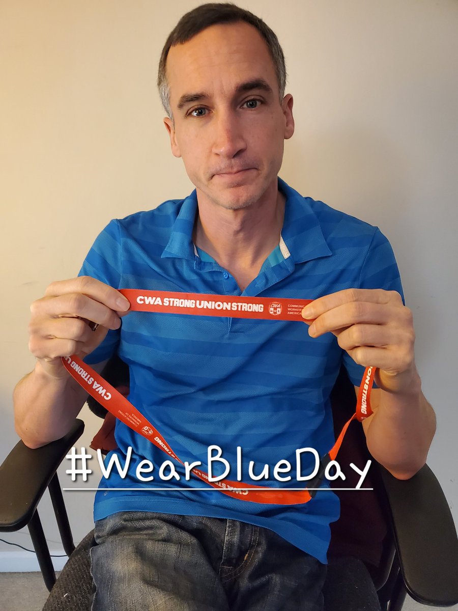 Today #WeWearBlueBecause to raise awareness of human trafficking. #WearBlueDay #TacklingTrafficking #CWAStrong 💙✊