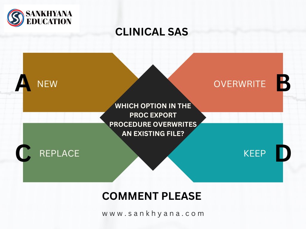 SankhyanaK's tweet image. Register here:forms.gle/BZUNtne2kjXgYM…
Visit our site: sankhyana.com
#clinicaltrial #statisticalprogrammer #clinicalsas #biostatistician #clinicaldata #sasprogrammer #clinicalsas
