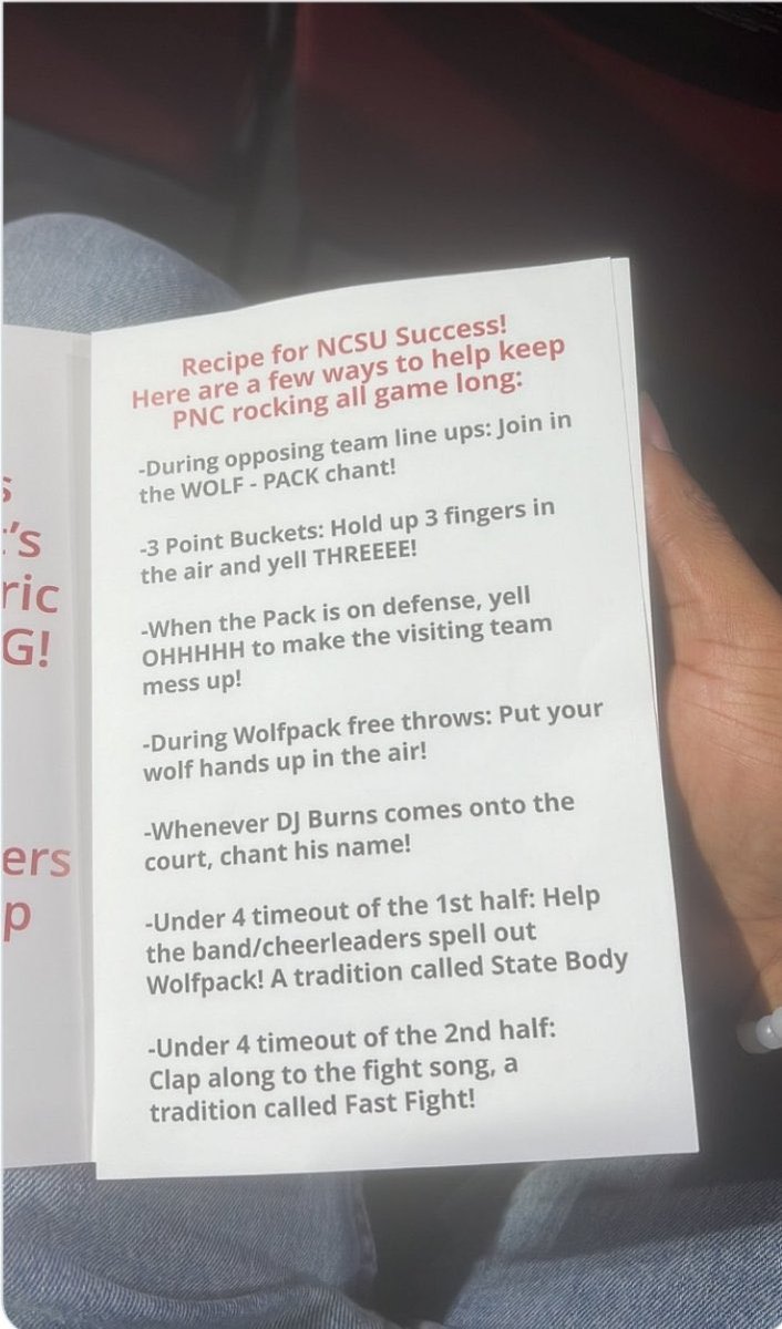 …State fan cheer sheets from last night.

Yikes.