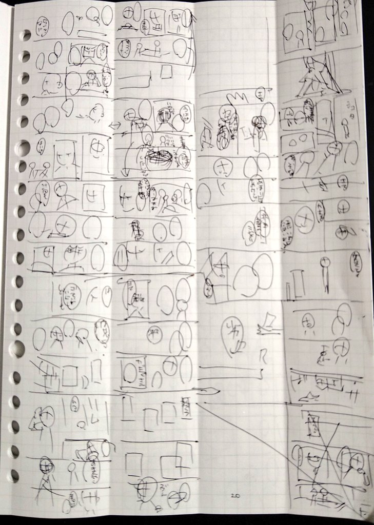嫌いすぎて、小さくしたらわーーーって書けるんじゃね?って思って、友達から教えてもらった1枚の紙を折りたたんで行う方式を取り入れ、家でできないのでファミレスなどでおこなっておるます。
スマホで撮って、該当ページに各ページのものをカット&ペーストして拡大して使う。