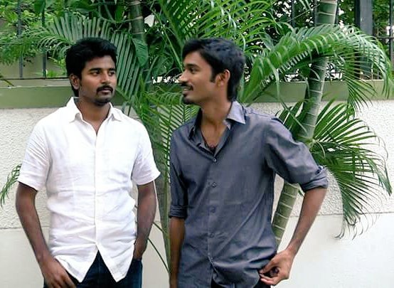 From my Sun music time archives ❤️ wishing both @dhanushkraja sir & @Siva_Kartikeyan sir all success 💐 I wish #CaptainMilIer & #Ayalaan to become big box office hit 🔥 P.S :- almost 12 year old pic :)