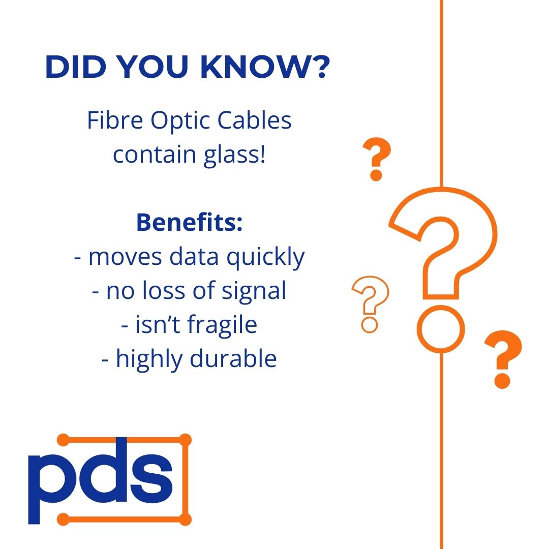 pdshull's tweet photo. Did you know...

Fibre Optic Cables contain glass!

This helps move data through the cables at speed. Sure, they contain glass, but they aren’t fragile. In fact they're very durable and can be used in a variety of environments without getting damaged.
#fibre #data #cable https://t.co/RN2ngTgEWE