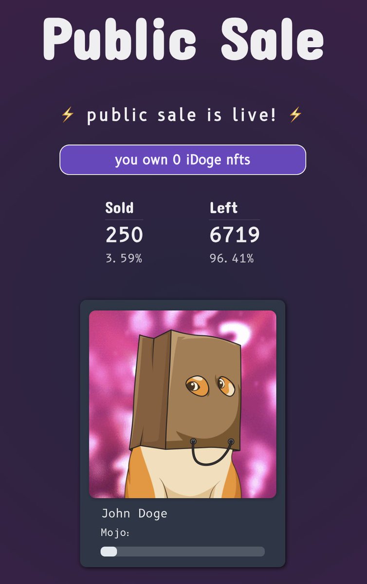 As you all know, the 'iDoge NFT Collection' is the best and greatest NFT collection on ICON $ICX

Completely obliterating any competition, leaving only dust on their faces. Top ART and a community bound by a shared, and soulbinding vision.

Confirmed now also by numbers 🙏 #250