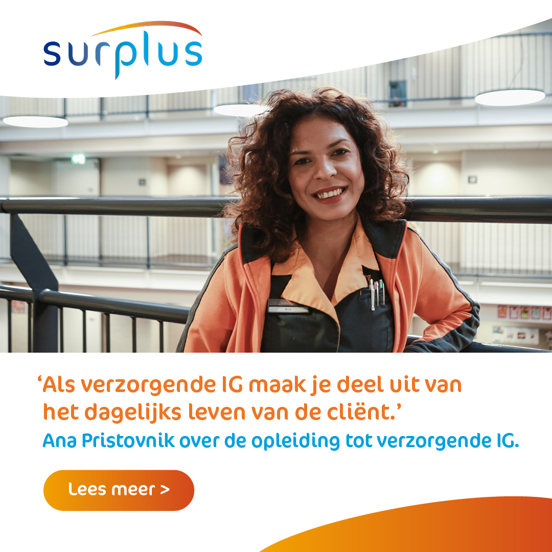 "Ik wist niet dat het werken met ouderen zo fijn kon zijn", vertelt collega Ana. Zij stapte in een BBL-traject bij Surplus en werkt nu in een woonzorgcentrum.

Lees hier Ana's verhaal 👉werkenbijsurplus.nl/verzorgende-ig…

#bblopleiding #werkenindezorg #zorgprofessional #werkenbijsurplus