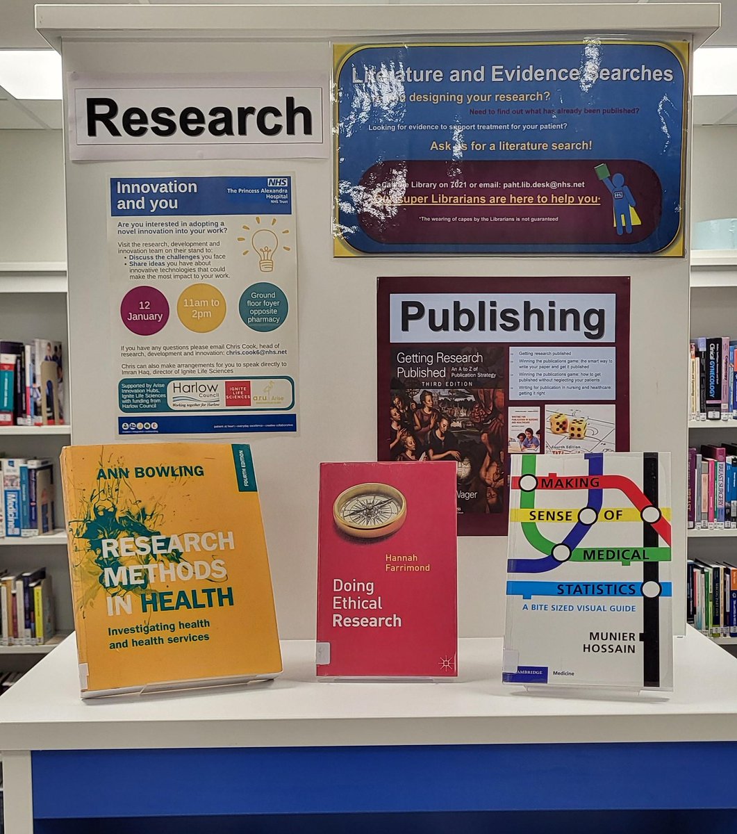 #PAHTPeople at @nhsharlow - Visit our Research, Development and Innovation team on their stand in the ground floor foyer, opposite the Pharmacy, Friday 12th January 2024 (tomorrow) between 11:00-14:00 to discuss incorporation, challenges, and ideas around innovation in your work!