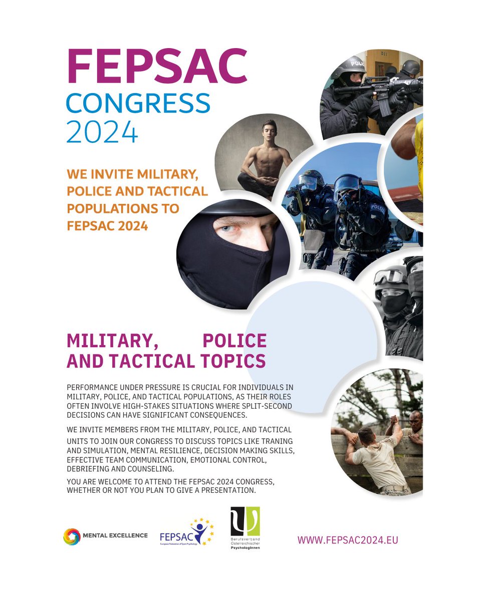 WE INVITE MEMBERS FROM THE MILITARY, POLICE, AND TACTICAL UNITS TO JOIN OUR CONGRESS TO DISCUSS TOPICS LIKE TRAINING AND SIMULATION, MENTAL RESILIENCE, DECISION MAKING SKILLS, EFFECTIVE TEAM COMMUNICATION, EMOTIONAL CONTROL, DEBRIEFING AND COUNSELING.