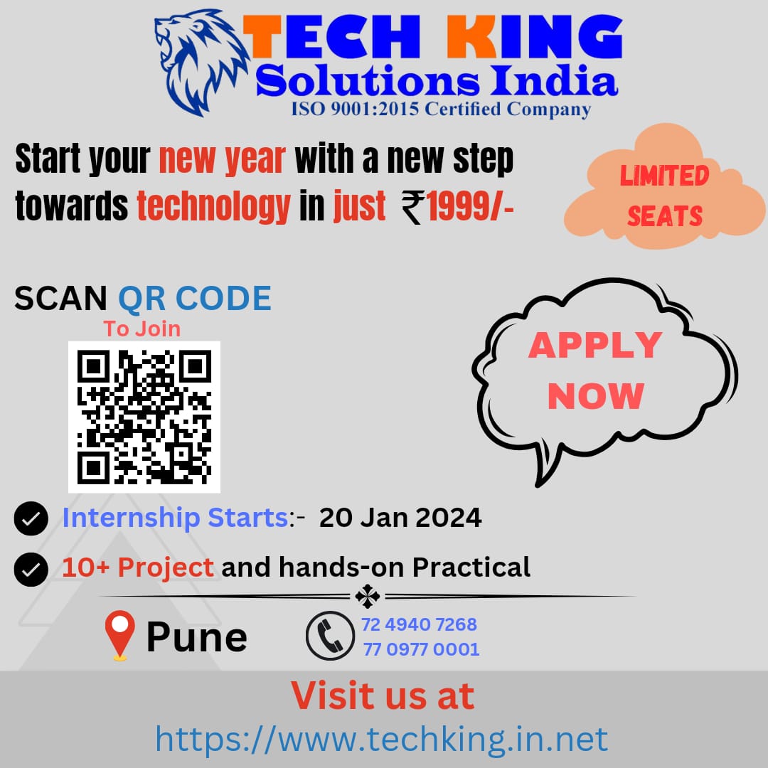 tech_tide_'s tweet photo. 🌟 *Start Your New Year with a Tech Leap! 🚀*

Exciting News! 🎉 Enroll in our Internship Program for just Rs. 1,999! 🌐

🗓️ *Deadline for Enrollment:*19th January https://t.co/op4bHXWNxz