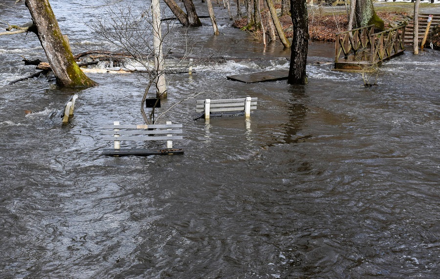 Flooding Warren County NJ State Park Winter Storm January 10, 2024 @accuweather