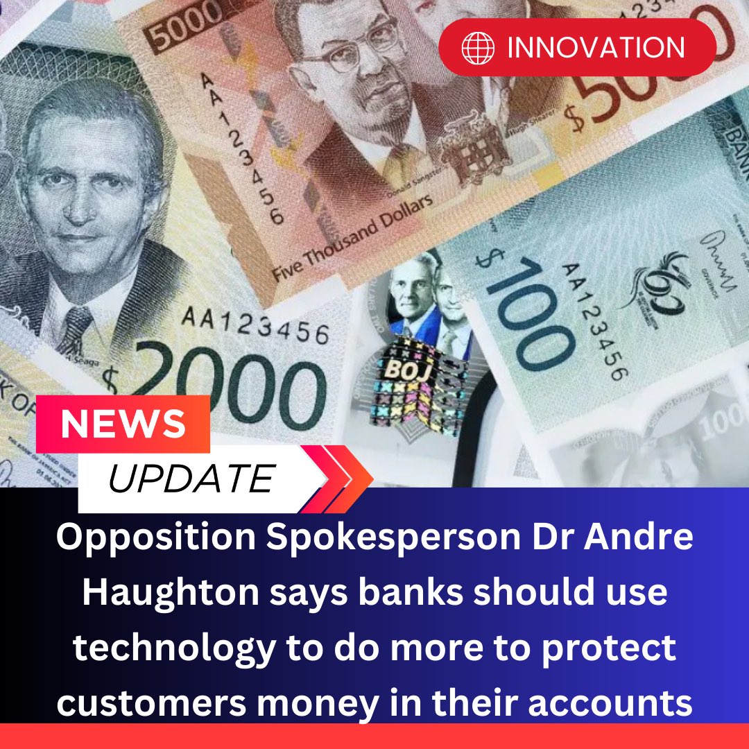 DrAndreHaughton's tweet photo. 🆘 🏦 Many Jamaicans are distressed after losing money from their bank accounts. The time is now for our banks to deploy technology for rapid resolution and compensation. Let's prioritize our customers' financial security. 💻 #TechForRecovery  #JamaicaBanking #drandrehaughton https://t.co/cLZtyc9Z8b