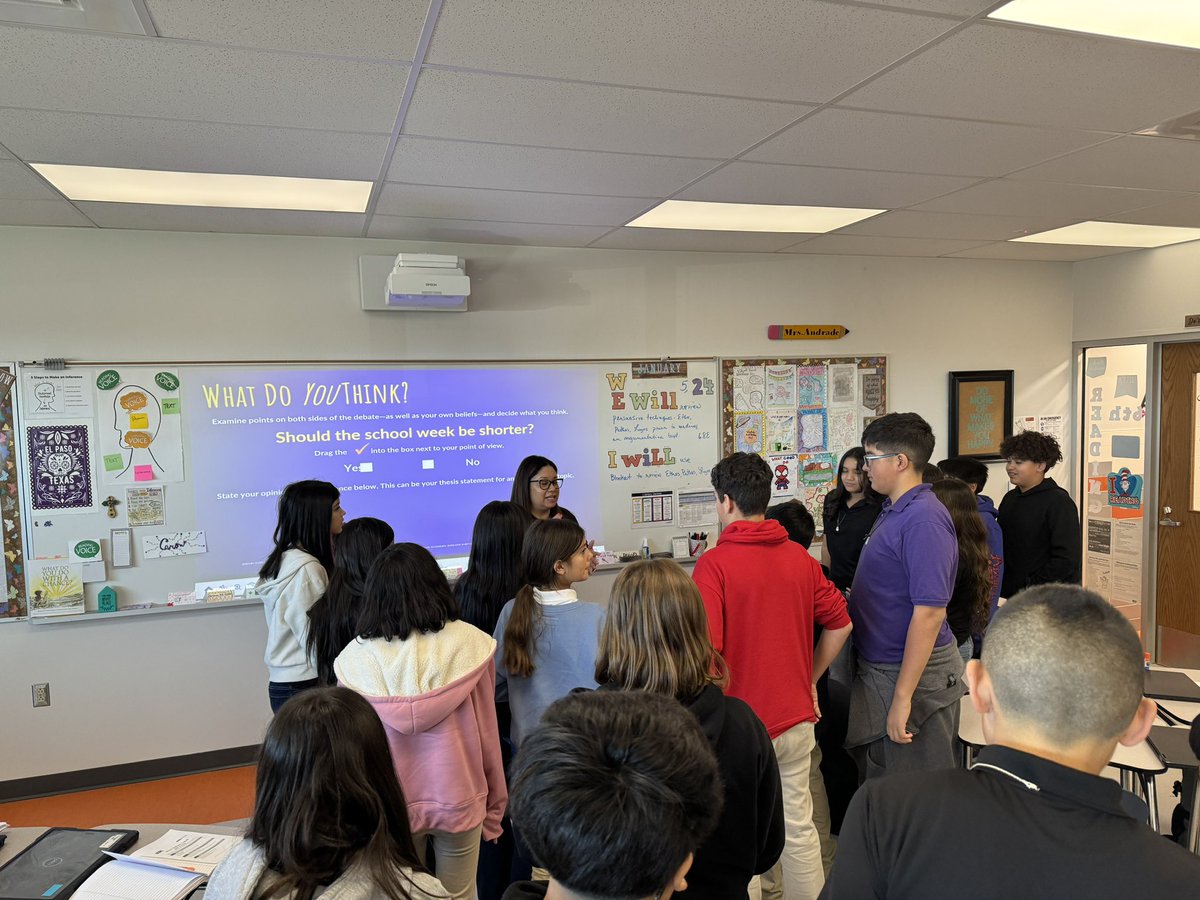 TheRaven_ELMS's tweet photo. 🥁🥁👏🏽🏀 @AVID4College Philosophical Chairs &amp; Team Huddle with @MsAndrade_ELMS Great conversation &amp; student engagement #AVIDClap 🥁 🥁👏🏽🏀 #LiveTheMission @Eastlake_Middle https://t.co/LGdMnZcv2C