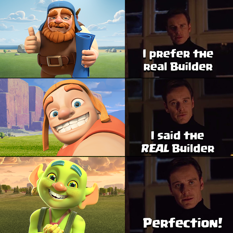 ClashofClans's tweet photo. Alright, you can tell us the truth now. We know you all miss the Goblin Builder and his beautiful, non-punchable face 🤗 https://t.co/OraZoTGxfy