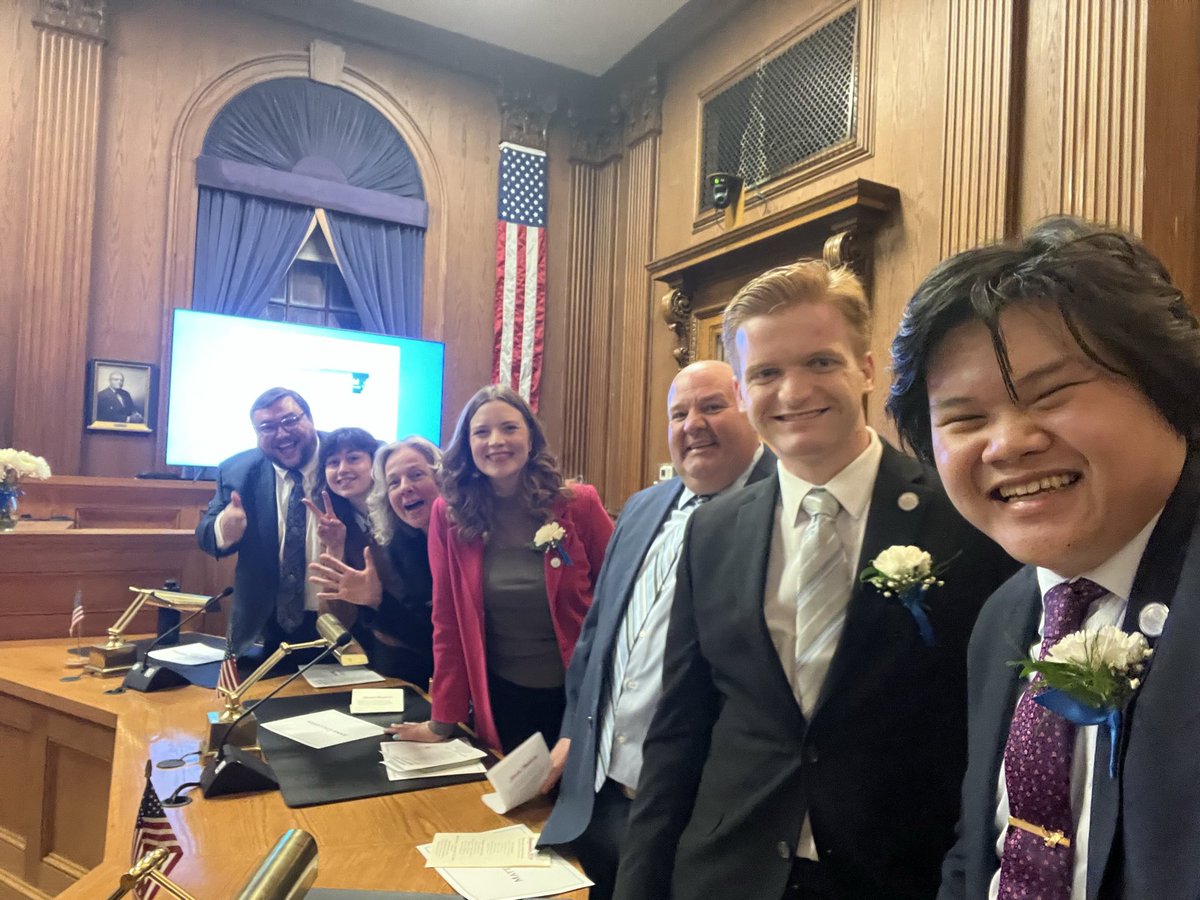 matt_leming's tweet photo. Congratulations to my fellow city councilors @Kit4Medford @justin4medford @zacbears @AnnaCallahan4MA, school committee members @MelaniePerkins1 @erikareinfeld @aaronolapade, and @MayorLungoKoehn on a wonderful inauguration, and thank you to everyone who came out! https://t.co/apVaICiXDm