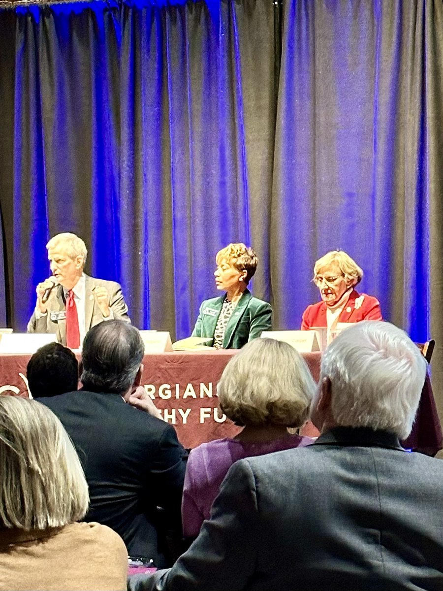 JeffGrahamAtl's tweet photo. The @HealthyFutureGA Healthcare Unscrambled event is always an important start to the legislative session. This year’s bipartisan panel with key leaders is offering valuable insight on the issues coming this session. #HCU2024 #coverga #ExpandMedicaidNow https://t.co/XiQSa1V0Vi