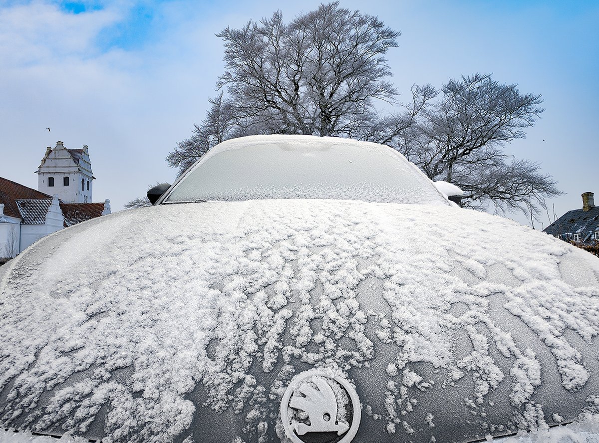 leogroendal's tweet photo. Frost i Danmark
#frostvejr #Danmark #Skoda https://t.co/z8yIlI0510