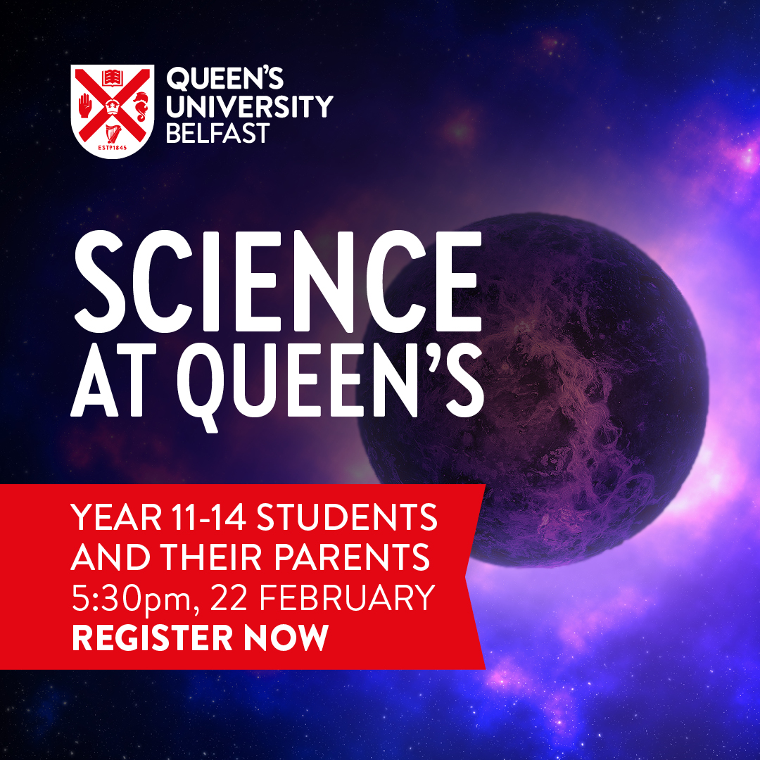 Sian Clifford (@sianclifford17) on Twitter photo Join us for Science at Queen's on 22nd February at Queen's University Belfast to explore the range of science courses offered.
REGISTER HERE: qub.ac.uk/campaign/mhls/…
<a href="/BangorGrammar/">Bangor Grammar</a> <a href="/boysmodelschool/">Belfast Boys' Model</a> <a href="/bfastmet/">Belfast Met</a> <a href="/GirlsModel/">Girls' Model Belfast</a> <a href="/BelfastRoyalAc/">BelfastRoyalAcademy</a> <a href="/TrinityBelfast/">Blessed Trinity College</a> Join us for Science at Queen's on 22nd February at Queen's University Belfast to explore the range of science courses offered.
REGISTER HERE: qub.ac.uk/campaign/mhls/…
<a href="/BangorGrammar/">Bangor Grammar</a> <a href="/boysmodelschool/">Belfast Boys' Model</a> <a href="/bfastmet/">Belfast Met</a> <a href="/GirlsModel/">Girls' Model Belfast</a> <a href="/BelfastRoyalAc/">BelfastRoyalAcademy</a> <a href="/TrinityBelfast/">Blessed Trinity College</a>