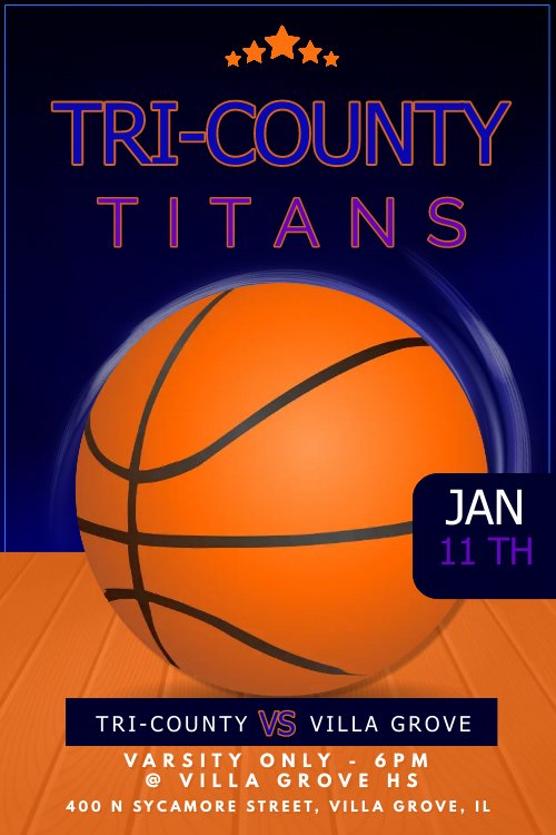 AmyHales10's tweet photo. Game day!  Varsity only contest starting at 6pm at Villa Grove.  Good luck, Titans! https://t.co/gl9uB4bTb2