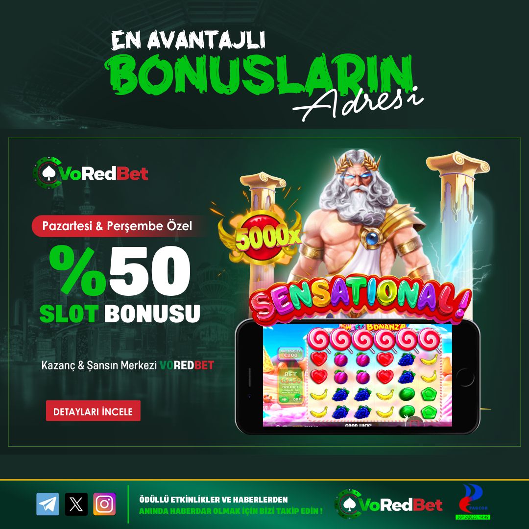 🔔Perşembe Gününe özel %50 Slot bonusu #VoredBet’te

⚡️Dede şimşekleriyle gecenizi aydınlatsın. İster şeker, ister taze meyve ile kasanız dolsun!

📍vored.vip

#voredgiris #canlı #casino #canlı #bahis #slot #gateofolympus #starlightprincess