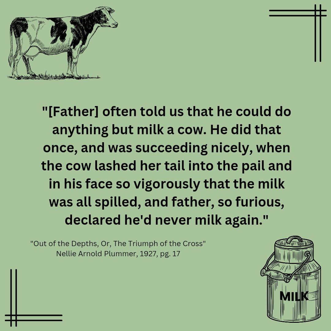 Riversdale1801's tweet photo. Do you have a chore you can't stand doing? It's ironing clothes, isn't it? For Adam Francis Plummer, that chore was milking cows. Happy National Milk Day! 
#milkingcows #chores https://t.co/wyr4eGH5g7