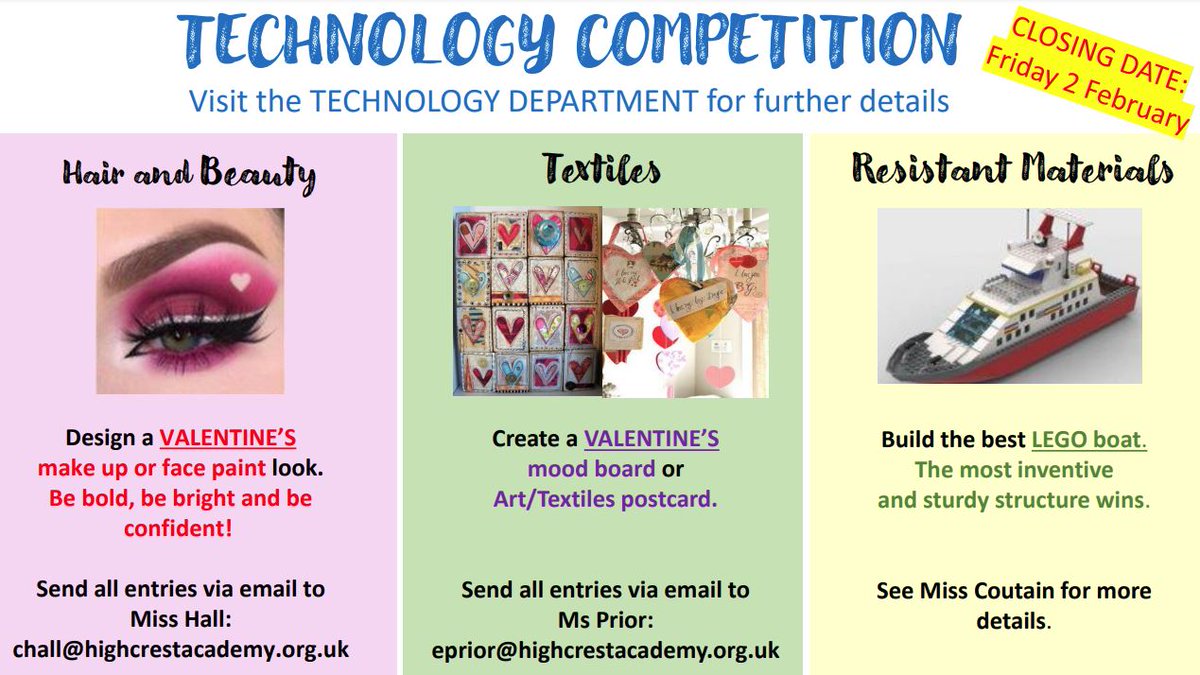 HighcrestAc's tweet image. The Technology House competition is now open! Get your entries in to earn House Points. The closing date Friday 2 February.  #highcrestacademy #technologycompetition
highcrestacademy.greenhousecms.co.uk/docs/House_Sys…