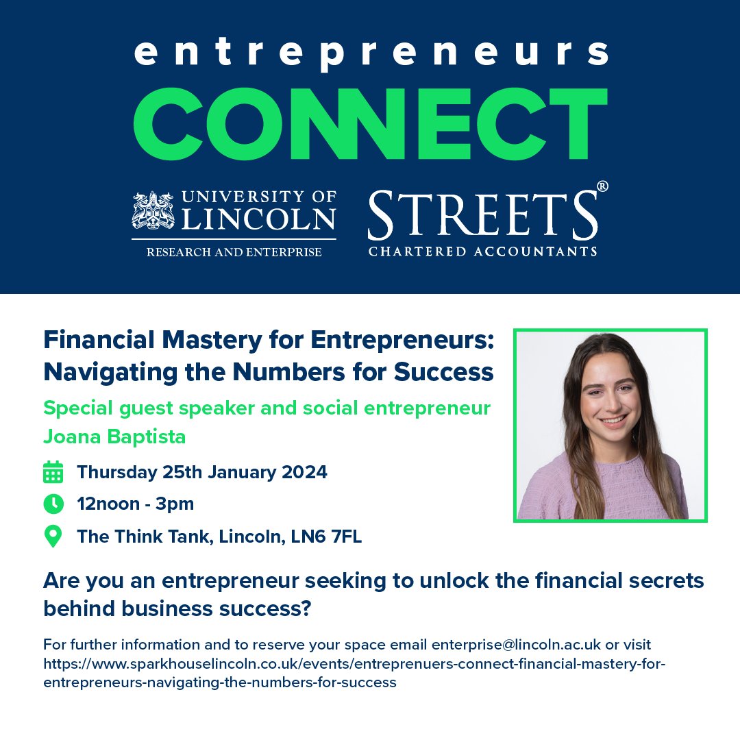 Calling all business owners, founders, directors and partners... Entrepreneurs Connect is back!

Join us for our "Financial Mastery for Entrepreneurs: Navigating the Numbers for Success" event on Jan 25th at Think Tank's Orange Room.

Find out more using the link in our bio.