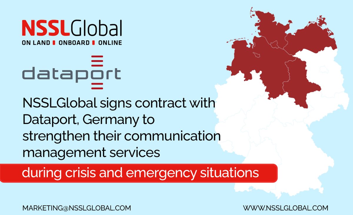 #NSSLGlobal is celebrating a contract win with #Dataport, the IT service provider for public administration to six German federal states! Helping to strengthen their vital comms management services during #crisis and #emergency situations. Read more here: nsslglobal.com/nsslglobal-sig…