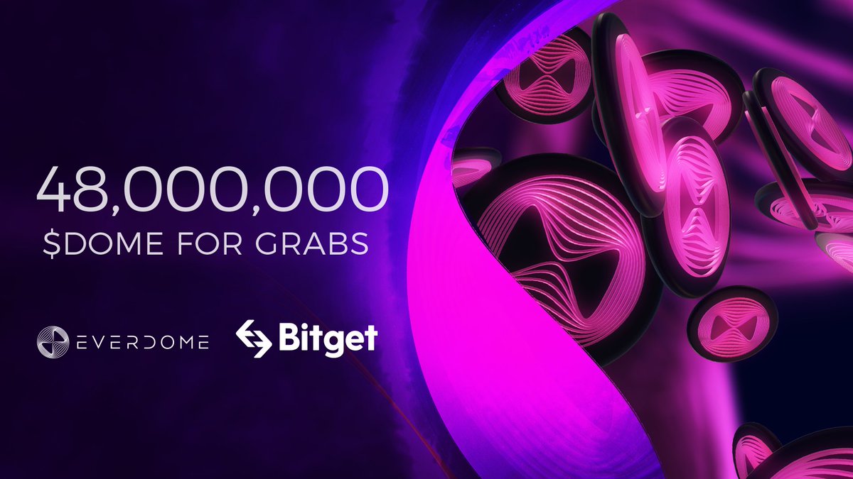 DOME_Community's tweet photo. 🎁 Grab your share of 48,000,000 $DOME with @bitgetglobal 🎁

📅 Promo period: 12 Jan, 12 Noon – 19 Jan, 12 Noon (CET)

More👉 https://t.co/OQ4DhHilTS 

#ImagineTheMetaverseDifferently https://t.co/ImGSrvyPuY