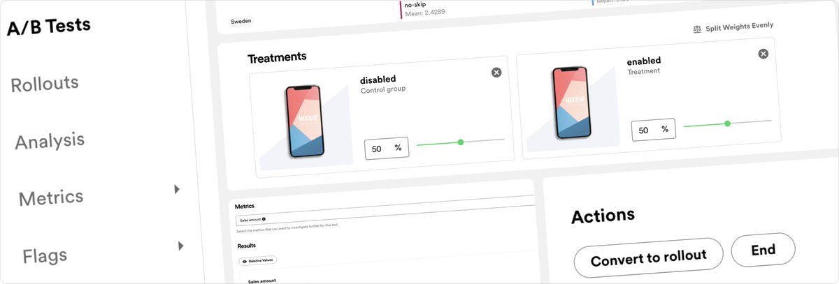 SpotifyEng's tweet photo. Unlock the secrets of successful #experimentation with Confidence. In our latest blog post, we uncover @Spotify's decade-long expertise in mastering A/B tests and rollouts with a seamless user experience through safe, gradual changes.
https://t.co/yrGiUyOyKe https://t.co/ZJ6VEGsPxn