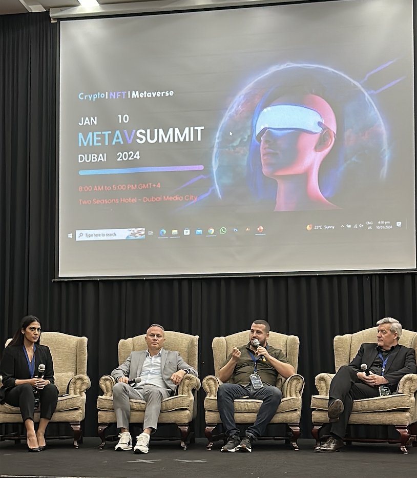 krea8te's tweet photo. Yesterday at #MetaVSummit in Dubai, our Head Manager Mohamed Azzi took the stage as a panel speaker, representing Sastanaqqam! πβ¨
We are proud to be part of the conversation shaping the future of crypto, metaverse, and AI. π
#sastanaqqam #web3 #MetaVsummit2023 https://t.co/5VmmroyBwo