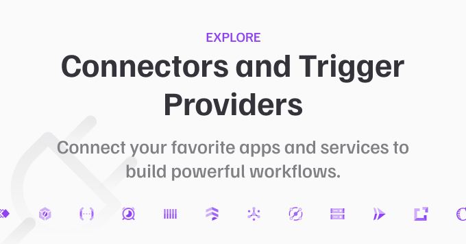 DoflowApp's tweet photo. Connect your favourite apps and services to build powerful workflows. Discover our extensive range of Connectors and Triggers  👉 https://t.co/Sehjc9yFxL https://t.co/l7wZOgAeYx