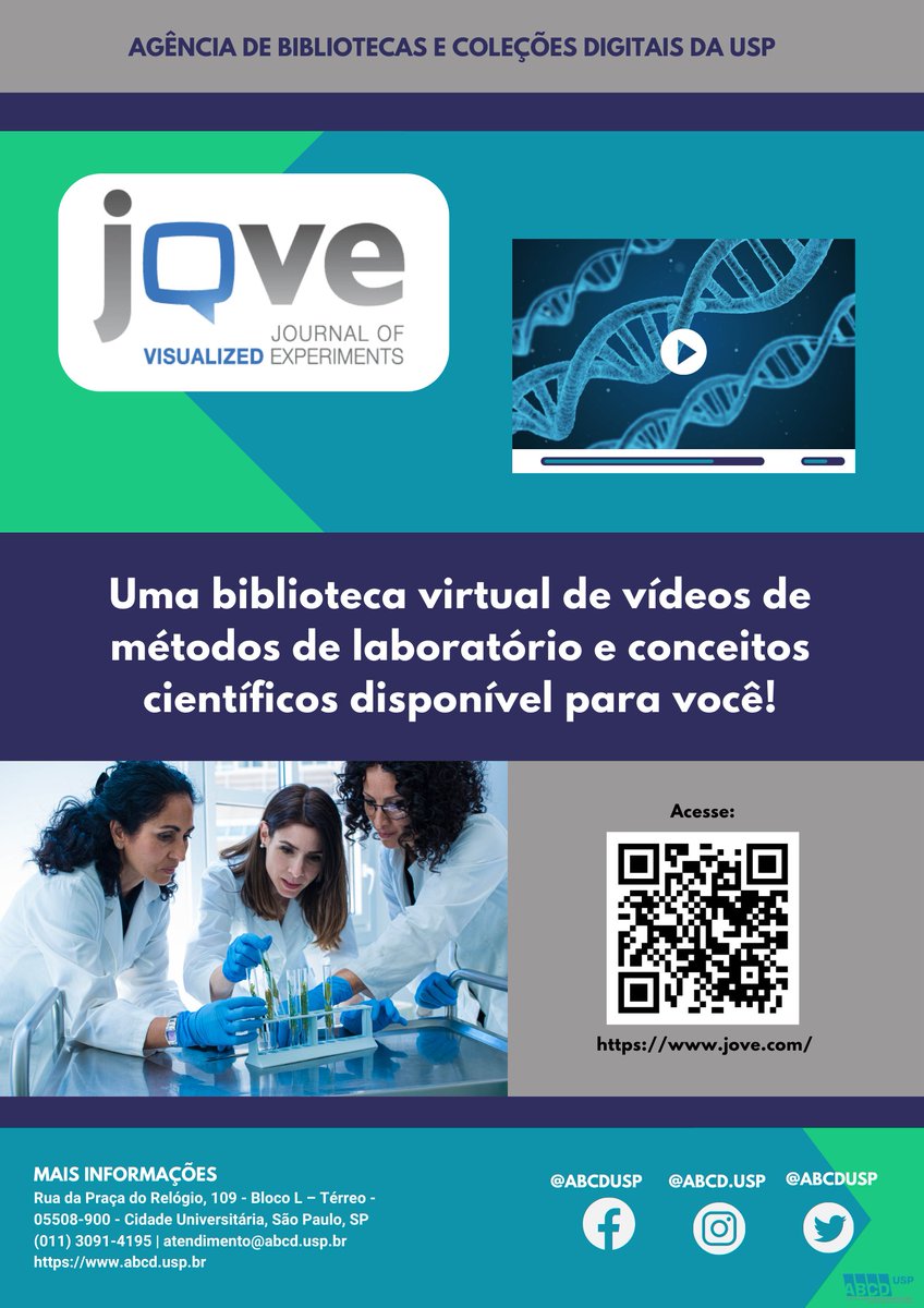 abcdusp's tweet image. Uma imagem vale mais que mil palavras...

Confira a Biblioteca de vídeos @JoVEJournal para docentes, estudantes e técnicos disponível na USP

Saiba mais: jove.com

@abcdusp @usponline
 #videos #pesquisa #metodos #educacao