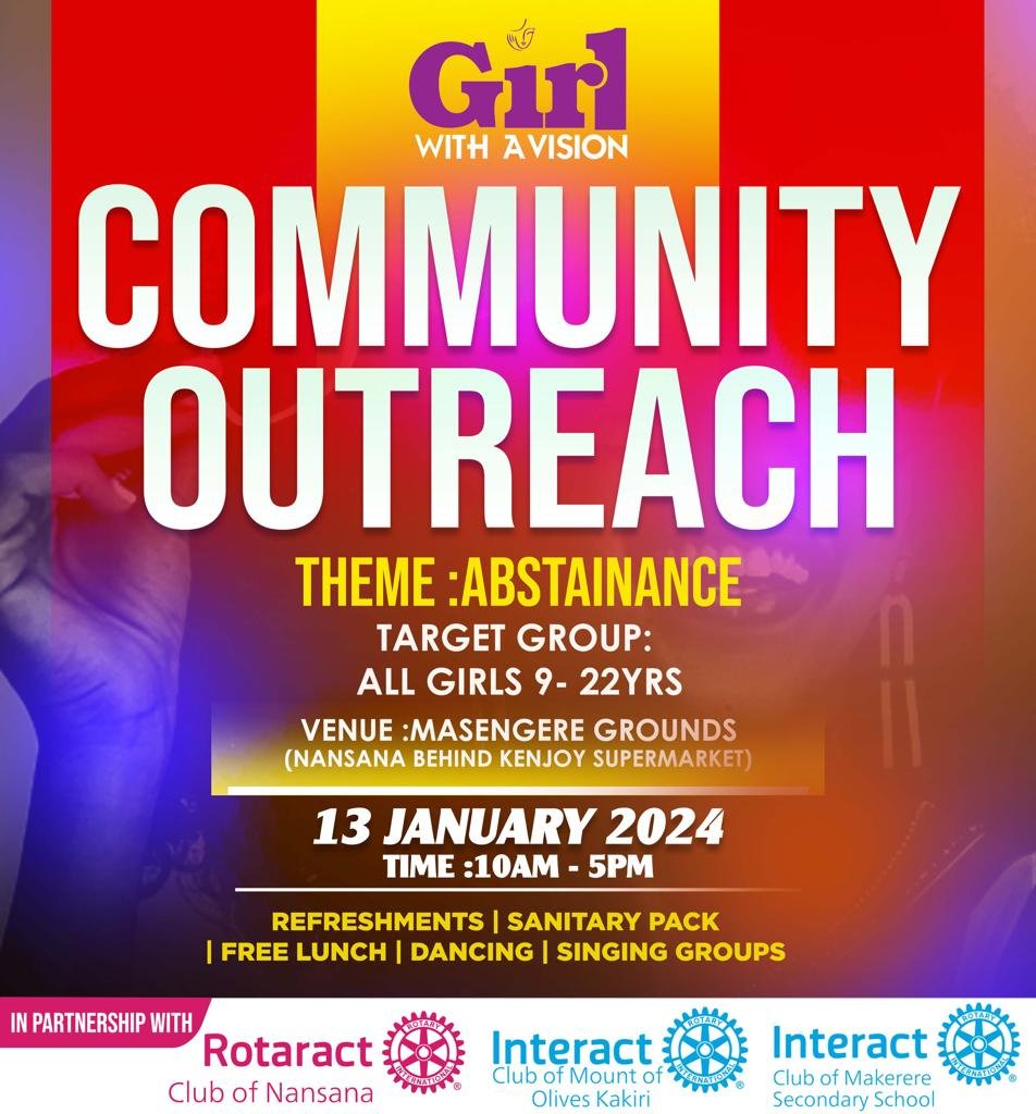 rctnansana's tweet image. What's your plan this Saturday?
How about some community outreach with us🤭
We're glad to partner with @VisionGirlUg on this noble cause happening at Masengere Grounds. 
You too can be join us as we impact our community from 10am - 5pm.
#HopeCreatingTitans
#CreatingHopeInTheWorld
