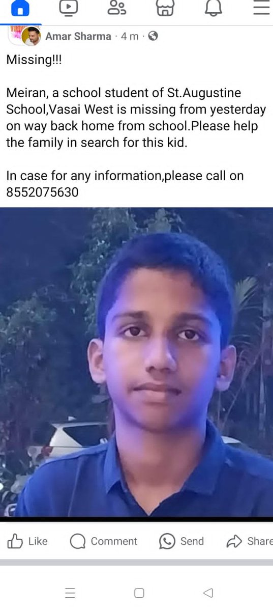 WeAreVasai's tweet image. MISSING!

Meiran, a student from Vasai went missing yesterday after school, please call on 8552075630 if you have any information.